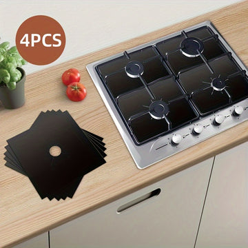 4pcs Tapetes Protectoras para Estufa de Gas de Teflón - Antiadherentes, Fáciles de Limpiar, Resistentes al Aceite y la Grasa, Almohadillas de Cocina Resistentes al Calor, para Seguridad en la Cocina / Equipo de Alimentación, Ideal para Chef Caseros
