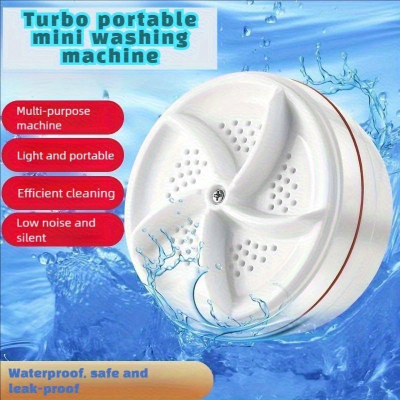 Mini Lavadora de Tecnología Soundwave - Lavadora Portátil Compacta con Limpieza Turbo, Máquina de Lavado USB para Dormitorio, Apartamento, Viajes y Hogar - Lavado Rápido para Prendas Delicadas, Ropa Interior y Cargas Pequeñas - Sin Batería Necesaria, Ese