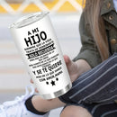 Vaso de acero inoxidable aislado de 20 onzas con tapa deslizante - taza reutilizable blanca para bebidas calientes y frías - mensaje en español para hijo - adecuado para portavasos de coche, Ideal para Navidad