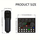 Kit de estudio de podcast profesional con interfaz de audio, mezclador de DJ y micrófono, compatible con PC, portátil y teléfonos inteligentes para grabación de alta calidad - Ideal para podcasting, producción musical y transmisión en vivo - Sistema de m