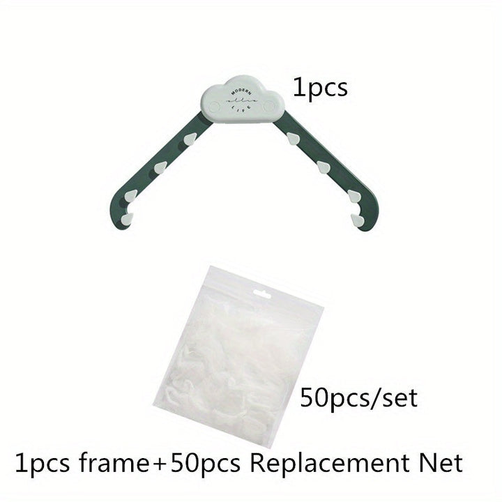 Cestillo triangular para desagüe de fregadero de cocina de 51 piezas, colgante, de malla, para lavado de platos, almacenamiento de piscina, colador para arroz sobrante y basura, rejilla de desagüe.