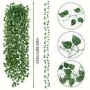 12 piezas de 210 cm/82,68 pulgadas, elegante enramada de hiedra verde colgante para pared - Ramas verdes artificiales para el hogar, jardín y decoración de bodas - Arte de pared versátil para interiores/exterior, decoración de pared de jardín | Enramada