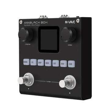 Procesador de efectos múltiples para guitarra y bajo M-VAVE ANNBLACH BOX - Señal digital recargable, construcción en hierro con carga USB, 36V o menos, portátil para guitarra eléctrica y bajo, pedal de efectos para guitarra | Efecto de guitarra moderno |