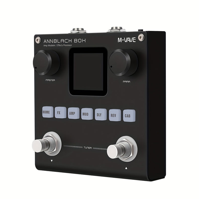 Procesador de efectos múltiples para guitarra y bajo M-VAVE ANNBLACH BOX - Señal digital recargable, construcción en hierro con carga USB, 36V o menos, portátil para guitarra eléctrica y bajo, pedal de efectos para guitarra | Efecto de guitarra moderno |