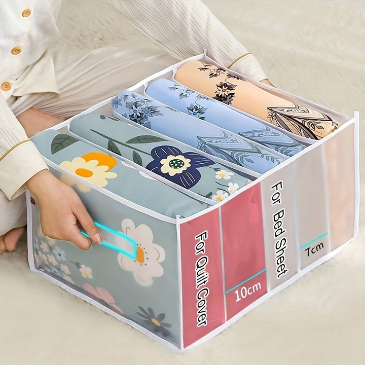 1 Unidad, Caja De Almacenamiento De Sábanas De Cama Y Cubierta De Edredón, Caja De Almacenamiento De Malla Plegable, Caja De Almacenamiento De Ropa, De Cajón, De Armario, Caja De Almacenamiento De Ropa