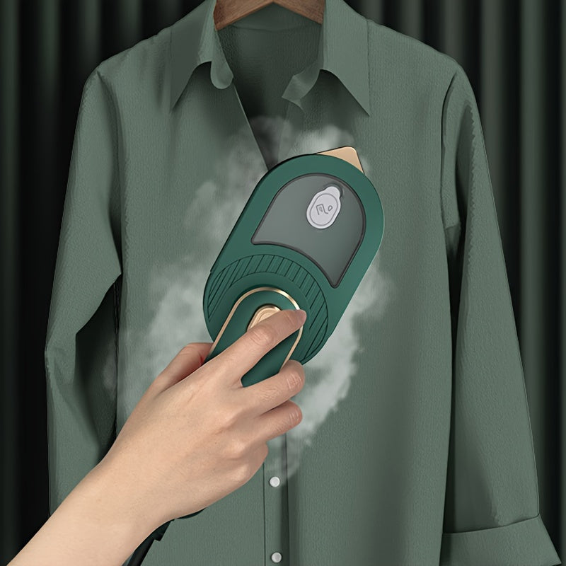 Plancha de vapor portátil compacta, mini plancha de viaje con calentamiento rápido, plancha plegable y giratoria para ropa, plancha de vapor manual liviana