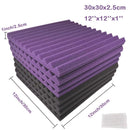 SMOLL ACOUSTIC 100-Unidades 5.08cm x 30.48cm x 2.54cm Paneles de espuma acústica autoadhesivos, material de reducción de ruido y amortiguación de sonido para estudio de grabación y teatro en casa, baldosas de espuma negra