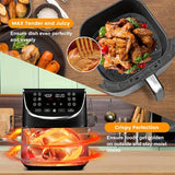 bandeja de repuesto para freidor de aire GAF de 7 tazas/3,18 kg - Acero inoxidable de grado alimenticio antiadherente con múltiples compartimentos, bandeja para BBQ y conservación para freidor de aire, parrilla, parrilla de BBQ - Segura para lavavajillas