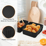 Revestimiento de Silicona para Freidora de Aire Tefal Ey901840, Tower T17099, Salter EK5729, Bandeja Reutilizable para Horno Lakeland, Bandeja de Silicona Antiadherente para Parrilla