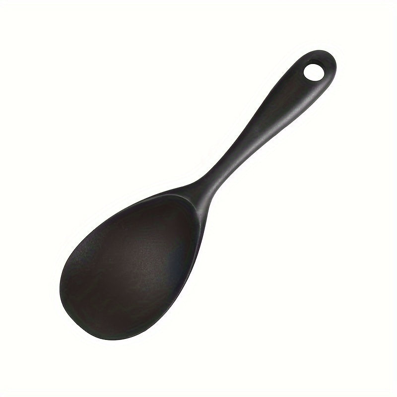 1/2/4X Cuchara de Arroz de Silicona, Antiadherente y Resistente al Calor, Cuchara de Servir Arroz para Cocedor de Arroz (Negro), Reayou