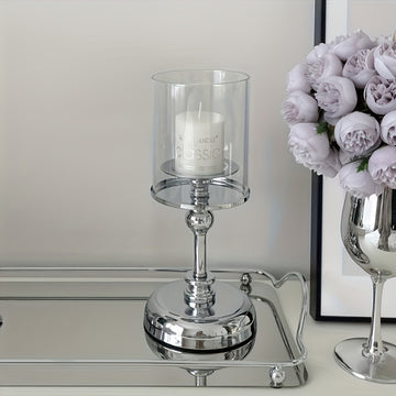 3 piezas Elegantes Portavelas de Metal y Cristal Dorado - Perfectos para Cenas Románticas, Cumpleaños, Bodas, Decoraciones para el Hogar y Hoteles | Ideales para Navidad, Halloween, Pascua, Janucá, Acción de Gracias