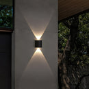 2 piezas de apliques de pared LED modernos, 2W 85-265V, lámparas colgantes de plástico semiempotradas con hardware de instalación, control de interruptor, diseño desmontable para uso en interiores/exteriores - negro y beige, lámpara de pared LED