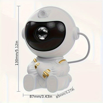 Mini proyector de estrellas para astronautas, nebulosa para la galaxia, luz nocturna LED, decoración de dormitorio con alimentación USB, ángulo de proyección flexible, incluye control remoto, estilo moderno, sombra de plástico, control de botones para re