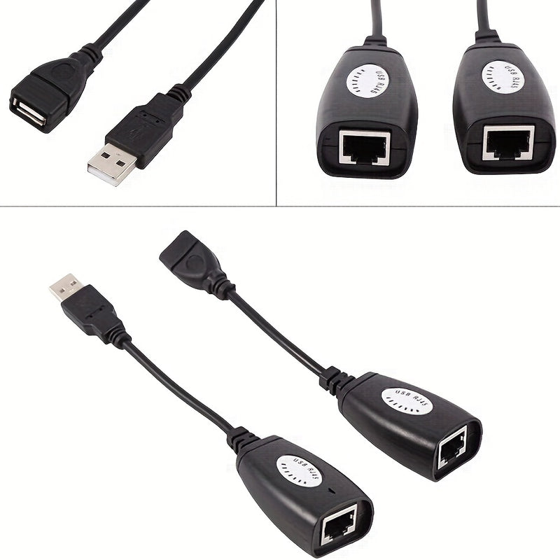 Adaptador USB versátil a Ethernet para Cat 6/6e/5/5e hasta 50m/164ft, ideal para portátiles, computadoras, teléfonos, teclados, unidades flash, impresoras - Nylon duradero y USB-C RJ45, impresora, portátil, USB-C