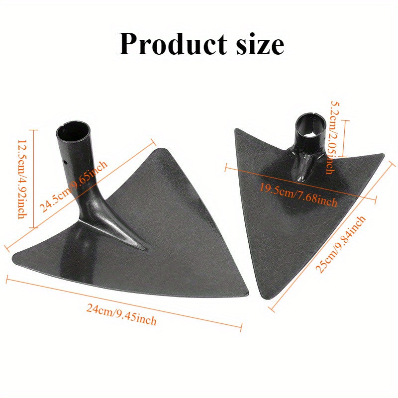 1 pieza de herramienta de jardinería de acero de manganeso de alta resistencia, pico triangular, mango ergonómico negro, ideal para jardinería, plantación y uso agrícola, diseño robusto, construcción duradera.