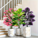 3 Hermosas Plantas Artificiales, Juego de 3 Piezas - Macetas Realistas de Plástico para Decoración de Selva Tropical, Ideal para Hogar, Jardín, Bodas, Terraza Exterior y Primavera/Verano, Uso en Interiores/Exteriores o Diversos Ambientes
