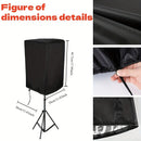Funda para altavoz Hceng de lona negra resistente - Impermeable y antipolvo, múltiples especificaciones para sistemas de sonido de cine en casa y exteriores, tela Niu Jin, metal, calidad de sonido y larga duración