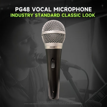 Micrófono de mano X-Duonic PG48 con cable - Alta calidad, duradero, con clip, ideal para KTV, canto y karaoke, fácil de usar, no necesita batería, accesorio de karaoke | Micrófono de sonido dinámico | Micrófono duradero
