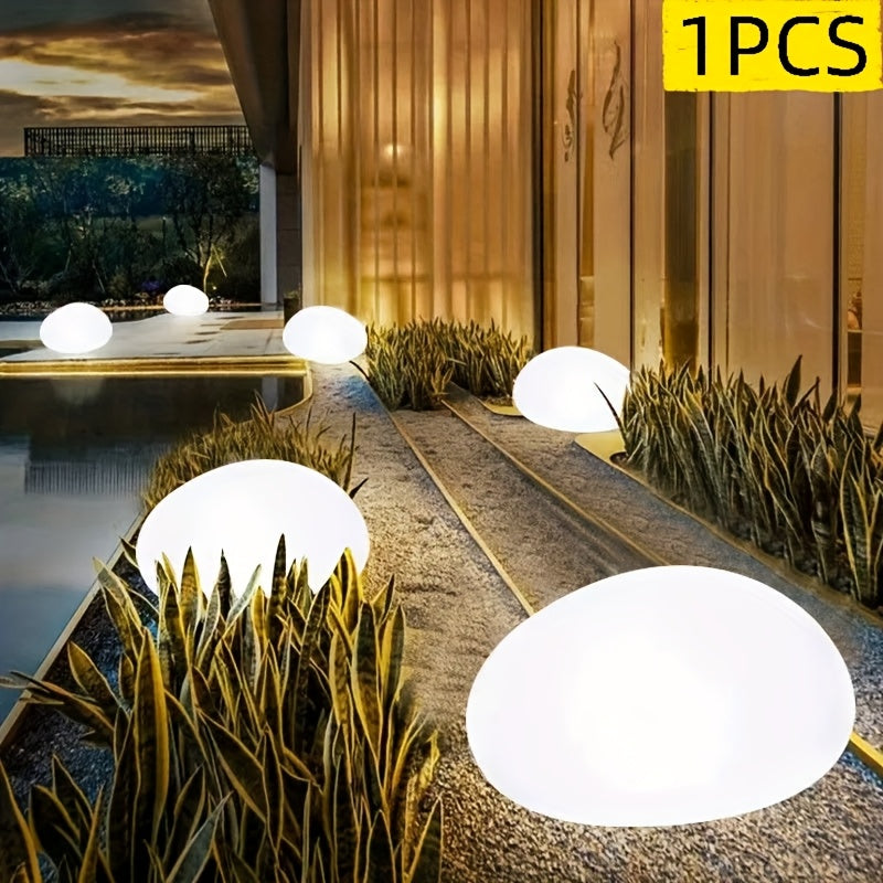 1 ud., luz solar para camino de guijarros, luz LED exterior, luz decorativa para jardín y césped, luz solar subterránea, vidrio esmerilado blanco, luz decorativa inalámbrica, decoración solar para patio, pasillo y piscina
