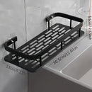 Organizador de ducha montado en pared, gran capacidad, instalación sin taladros, portajabones flotante para baño y cocina, ahorro de espacio, fácil de instalar, organizador de artículos de tocador y cosméticos