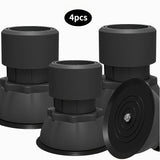 1 JUEGO (4 piezas/JUEGO) Base de lavadora y secadora de altura ajustable, cojín de plástico antivibratorio, base a prueba de humedad para electrodomésticos y muebles, se adapta a lavadoras, secadoras, refrigeradores, sofás y sillas.