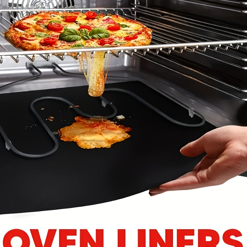 2 piezas de fundas para horno antiadherentes - Reutilizables, lavables, resistentes al calor para estufa de gas y fondo del horno, protector de cocina, limpiador de estufa, protección de estufa | Alfombrilla resistente al calor | Alfombrilla duradera par