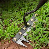 Rastrillo de jardín de mano de metal multiusos - Herramienta manual para deshierbar y aflojar el suelo, garra de jardín de acero de alta resistencia para recoger hojas y airear el suelo, cultivador de jardín versátil sin electricidad