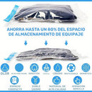 Bolsas de compresión de viaje de 4 piezas: Bolsas enrollables que ahorran espacio para equipaje y artículos esenciales de cruceros - Multiusos, con cremallera y hechas de PVC, bolsas ahorradoras de espacio