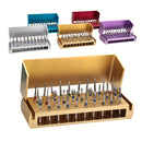 Juego de 30 limas de uñas con cabezales de lijado, caja de almacenamiento de aluminio para varios colores para satisfacer diferentes escenarios de pulido y lijado de uñas.