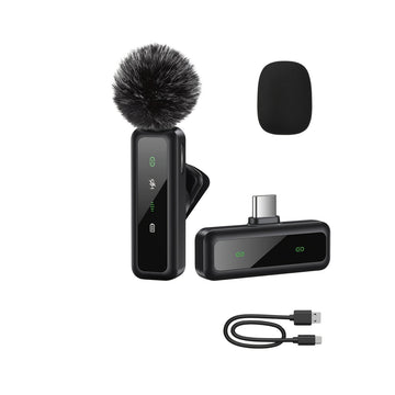 Micrófono inalámbrico con cable K3 (J81) USB, recargable con batería de polímero, con enchufe de 2,5 mm y indicador LED para conferencias de video, podcasting y grabación de voz. Disponible en negro, ideal para cantantes, podcasters y grabación de voz. D