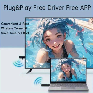 ALYNIC 1080P LED Display Transmisor y receptor de video inalámbrico - Rango de 50M, 8TXs a 1RX, compatible con HDTV, baja latencia 2.4G/5.8G, para cámara, portátil, PC a TV/proyector/monitor, sin batería, modo de alimentación USB, configuración de cámara