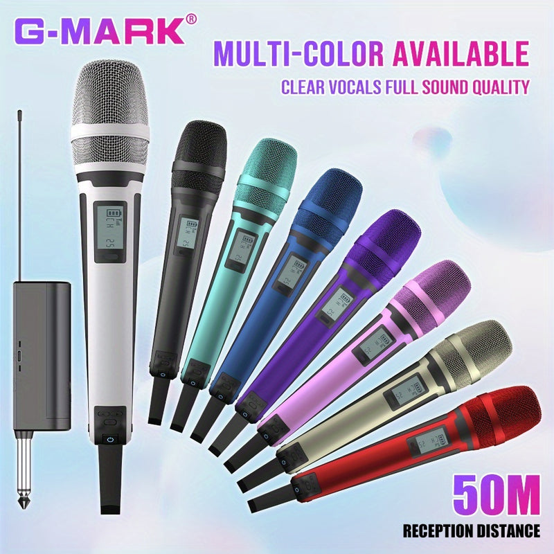Microfono sin varillas G-MARK SKM9000 Profesional UHF con Frecuencia Ajustable y Carcasa Metálica para Eventos, Enseñanza y Bodas