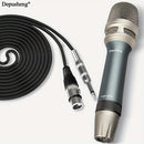 Micrófono vocal dinámico DEPUSHENG C90, profesional de bobina móvil unidireccional, cable de audio XLR, patrón de polaridad cardioides, con función silenciosa, conector de 6,35 mm, para karaoke, videojuegos, videoconferencias, transmisión, grabación