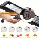 Mandolina profesional de acero inoxidable para cortar verduras - Diseño ergonómico ajustable para cortar con precisión papas, tomates, zanahorias y más - Herramienta de cocina duradera y fácil de limpiar, cortar verduras