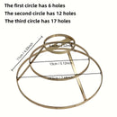 1pc Soporte para Carillón de Viento Metálico - Base Circular Resistente, Iluminación de Mesa/Pendiente para Decoración DIY en Hogar, Oficina o Cafetería - Compatible con Carillones, Faroles y Luces Colgantes - Sin Necesidad de Cableado - Diseño Moderno I