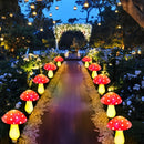 1 Juego de Luminarias de Hongos Solares Lindas, 8 Lámparas de Jardín con Energía Solar, Luminarias de Hadas Solares, Adecuadas para Jardín, Patio, Porche, Decoración de Fiestas de Bodas