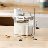 1/2/4 piezas de recipientes de almacenamiento de cocina, herméticos, a prueba de humedad, a prueba de insectos, material PP, productos secos multiusos, arroz, harina, comida para mascotas, lavandería, dispensador de aceite, juego de recipientes de almace