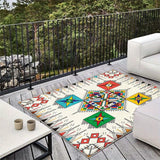 Alfombra de Terciopelo/852gsm Poliéster Estilo Francés Floral para Camping y Exteriores - Bajo Pelo, Suave, Antideslizante y Lavable a Máquina, Ideal para Interior y Exterior, Diseño Moderno Grande con Base Antideslizante en Crema