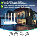 Amplificador de rango Wi-Fi OEKE, 300Mbps de banda dual 2.4G, repetidor de señal inalámbrico, con potente amplificador de señal WiFi, enchufe de EE. UU., fuente de alimentación de 110V-130V para cobertura y conectividad en el hogar.
