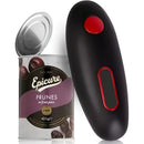 Abre latas eléctrico multifuncional, modelo eléctrico elegante negro, gadget de cocina sin esfuerzo, diseño amigable para mayores, personas con artritis y manos débiles - Esencial para la cocina alimentado por baterías (baterías no incluidas)