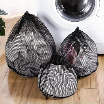 Bolsa De Lavandería De 1 Pieza, Bolsa De Lavandería De Malla Negra, Bolsa De Lavado Especial Para Lavadora