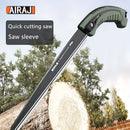 Serra manual AIRAJ para carpintería, corte rápido de acero con metal y plástico, no requiere batería, ideal para camping y uso al aire libre, incluye funda de protección para la cintura