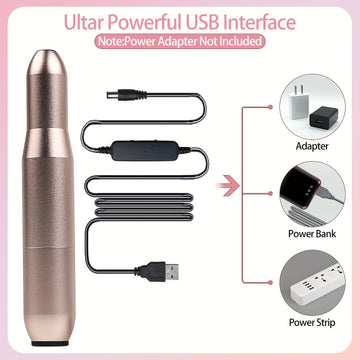 Kit de Taladro de Uñas Eléctrico Profesional, Taladro de Archivo de Uñas, Conjunto de Manicura y Pedicura, Conjunto de Archivo de Uñas para el Hogar y el Salón, Herramienta de Pulidor y Pulido de Uñas
