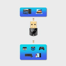 Adaptador de red inalámbrico BT5.4, receptor y transmisor inalámbrico USB mini, alimentado por USB, plug and play, inalámbrico, no requiere controlador, externo
