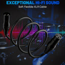 2pcs Cables de Micrófono XLR - Macho a Hembra, Cable de Altavoz Balanceado de 3 Pines con Conductores de Cobre Duraderos para Mezcladores, Altavoces, Estaciones de Radio y Podcasts