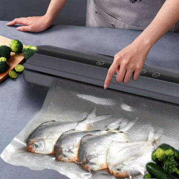Máquina de sellado hermético inalámbrica, máquina de conservación de alimentos para cocina doméstica, extracción de vacío automática, uso húmedo y seco, viene con 10 bolsas de vacío, adecuada para almacenamiento de alimentos en el hogar y en campamentos