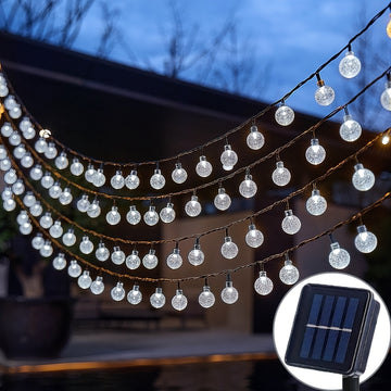 Luz solar de burbujas, 14 metros con 80 luces