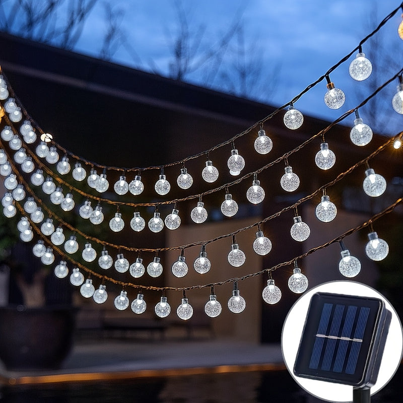 Luz solar de burbujas, 14 metros con 80 luces