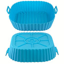 Forros de Silicona para Freidora de Aire Uso Comercial y Doméstico - Antiadherente Reutilizable con Relieves Elevados, Mangos Resistentes al Calor, Compatible con Freidoras de 3QT-5QT, Fácil Limpieza & Duradero, Diseño de Superficie Estriada