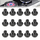 16 piezas, piso de parrilla de quemador de estufa de gas, compatible con estufa de gas, piso de quemador de estufa de gas, pies de goma para repuestos de estufa de gas WB02T10461